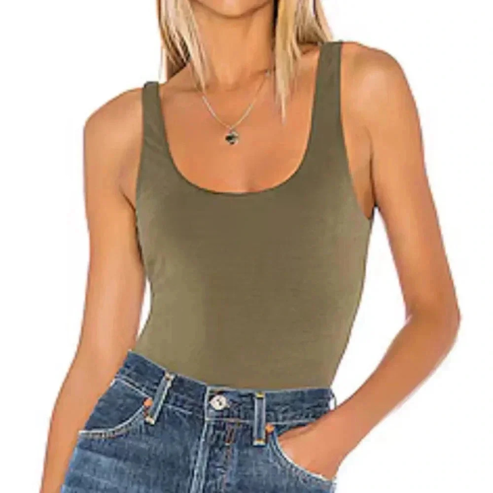 House of Harlow 1960, Wren Bodysuit in Olive Green, Size XS NWT